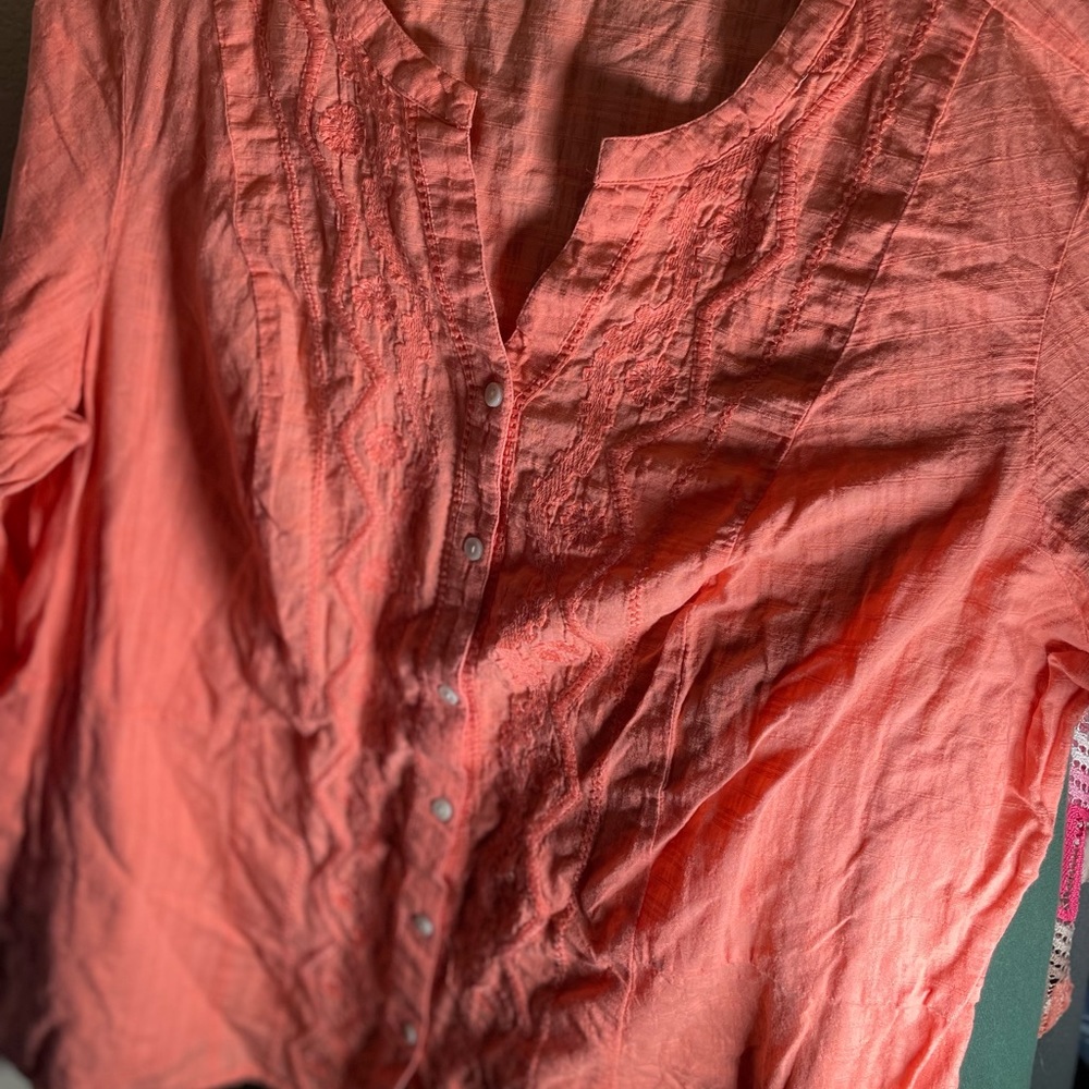 Women’s JM collection dress top orange -3XL
